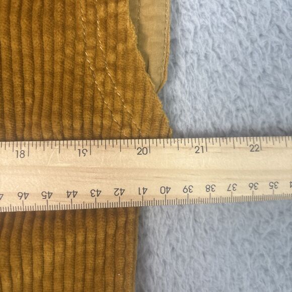 Madewell Corduroy Fall Antique Gold Side-Button Shift Dress Oversized Size XS - Picture 6 of 7